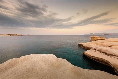 Volcanic Rock Formations On Sarakiniko Beach On Milos Island, Greece ...