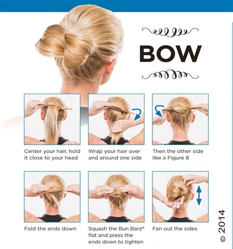 Printable instructions for the Bow Bun using Bun Barz by Pony-O. Uniquely ours! | Pony o, Big ...