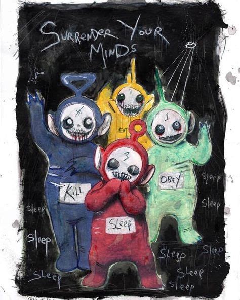 Pin by samantha Papesh on Dark arts? Pastel | Teletubbies scary, Horror art, Creepy art