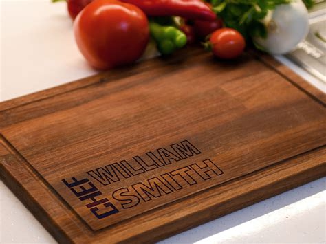 Personalized Wooden Chef Cutting Board Custom Serving Board - Etsy