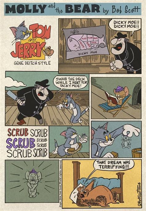 Comic strip does good recreation of wellknown Gene Deitch Tom & Jerry ...