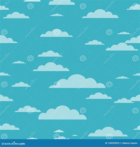 Clouds Background - Seamless Cloud Texture Vector Stock Vector ...