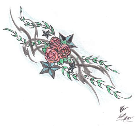 tribal rose tattoo design by AlucardK09 on DeviantArt
