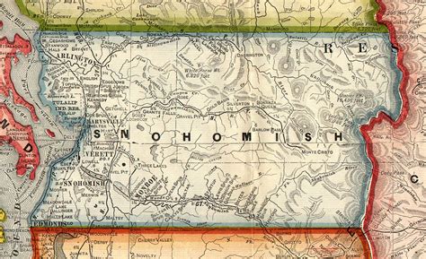 Snohomish County Washington 1909 Map • mappery