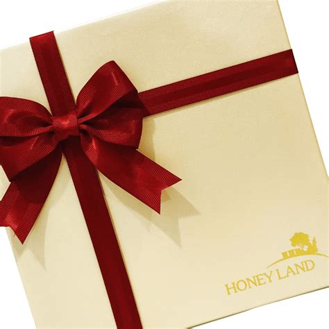 Gift Box with Ribbon (Logo &Free Gift) 5 Colours - Honey Land®