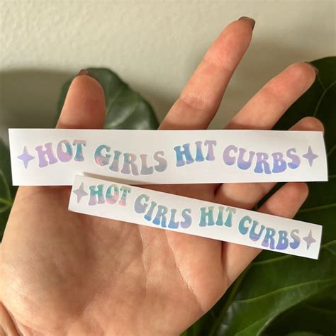 Hot Girls Hit the Curb Bumper Stickers - Etsy