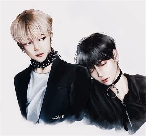 Jimin Suga fanart | Yoonmin, Yoonmin fanart, Fan art