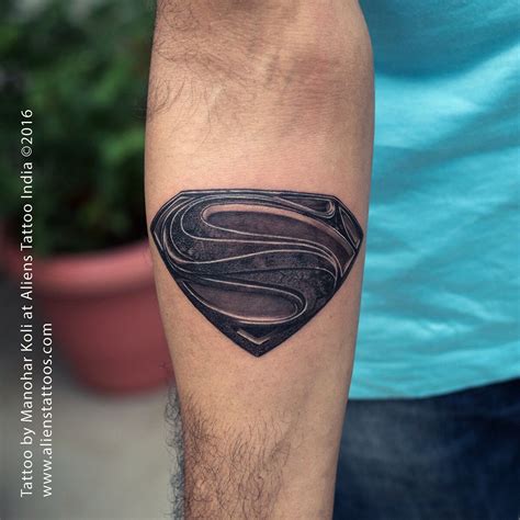 Man of Steel – Superman Logo tattoo by Manohar Koli at Aliens Tattoo ...