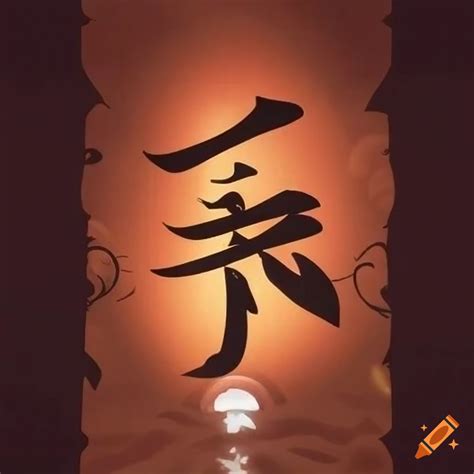 Heaven kanji symbol banner on Craiyon