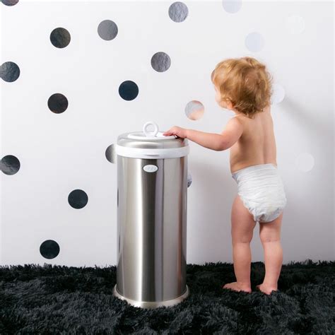 Ubbi Stainless Steel Diaper Pail - Chrome | Diaper pail, Ubbi, Diaper