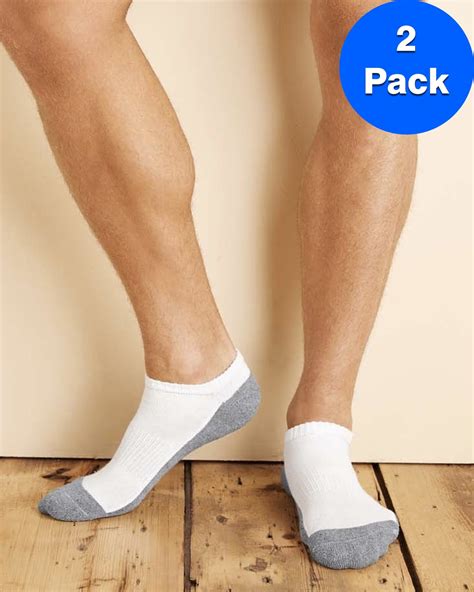 Mens Platinum No Show Socks 2 Pack - Walmart.com