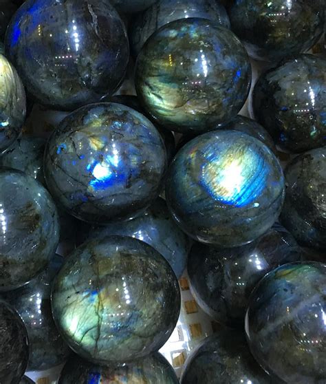 Good Light Labradorite Sphere/brilliant Golden Light/mysterious Blue Light/labradorite Ball ...