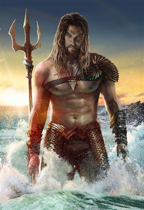 Poseidon, with a pitchfork in his hand. Er, trident... | Aquaman, Jason momoa aquaman, Superhero