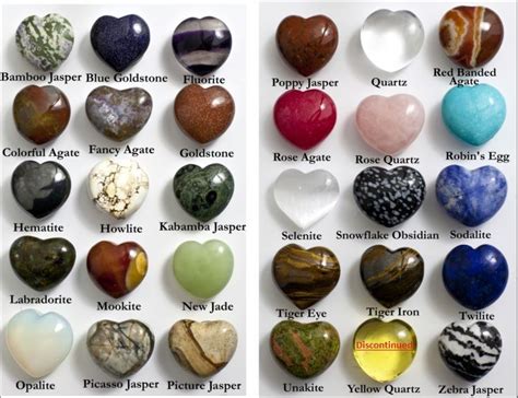 Natural Stone Puffed Hearts | Minerals and gemstones, Crystal healing ...