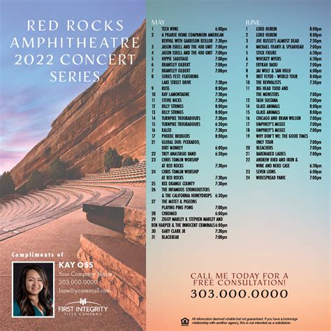 The Red Rocks Amphitheatre Concert Calendar: A Guide To Unforgettable Experiences - Cute ...