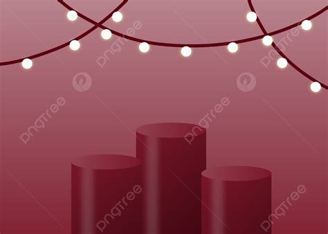 Red Winner Podium With Light Bulbs Background, Red, Podium, Mockup Background Image And ...