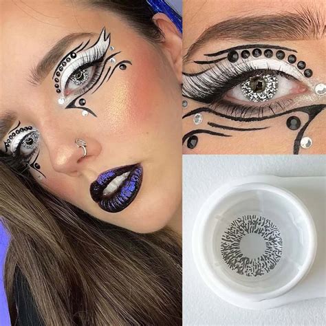 White Ghost Eyes Halloween Lens: Spooky, Sparkly, and Stunning! – HONEYCOLOR