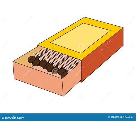 Matches Box Clip Art Illustration Vector Isolated Stock Vector ...