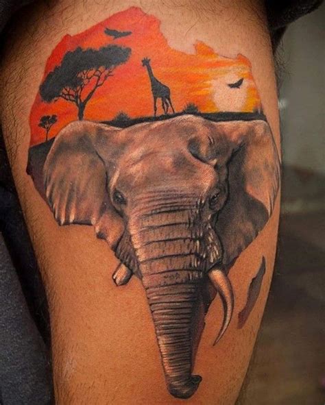 African Elephant Tattoo