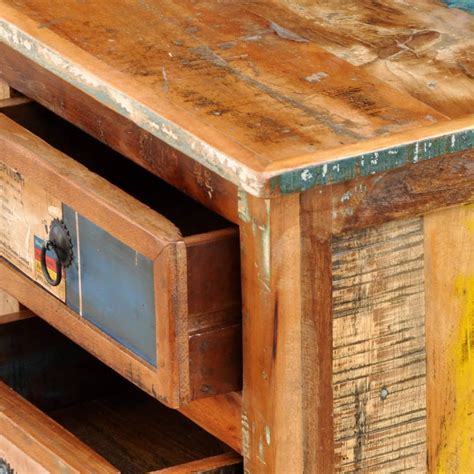 Reclaimed Wood TV Cabinet TV Stand 4 Drawers