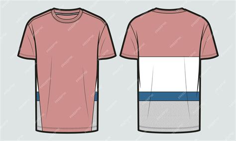 Premium Vector | Short sleeve t shirt vector illustration template