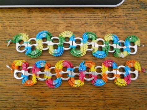 Easy Pop Tab Bracelet Instructions | crochet pattern pop tab recycled ...