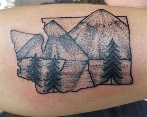 #washington #pnw #evergreenstate #tattoo #linetattoo