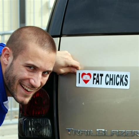 I LOVE FAT CHICKS - Prank Car Bumper Magnet - Funny Joke Gag | eBay