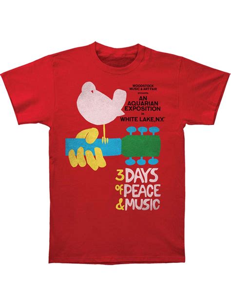 Woodstock - Woodstock Men's Woodstock Poster T-shirt Red - Walmart.com