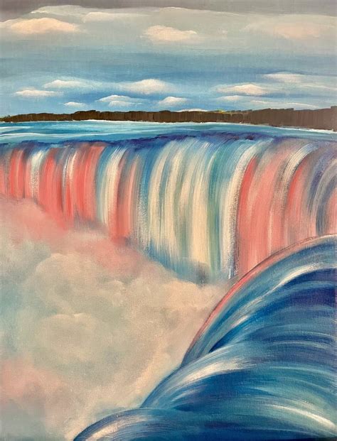 Niagara Falls Painting by Shuqi Zhu | Saatchi Art