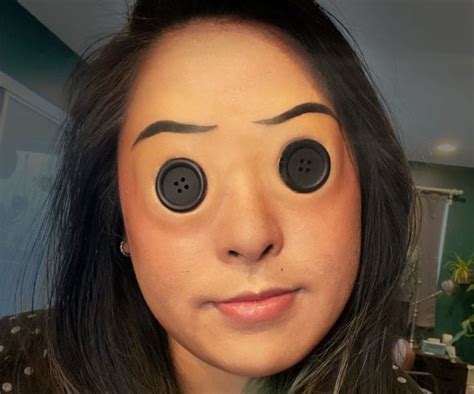 Coraline Costume Button Eyes