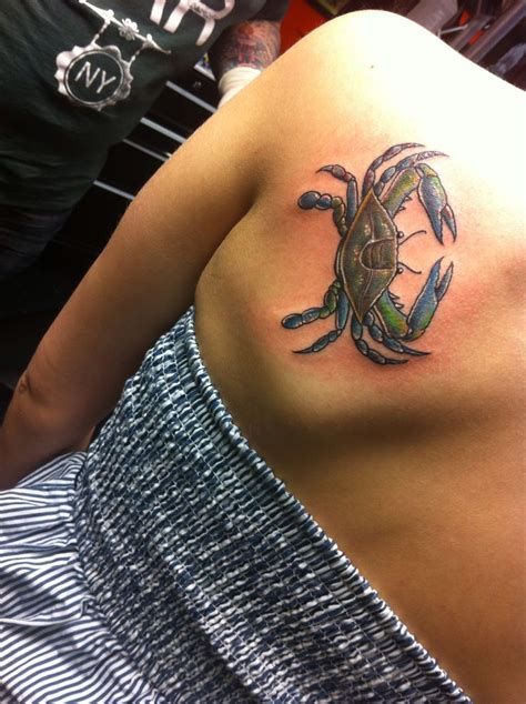 Maryland blue crab tattoo | Crab tattoo, Cancer zodiac tattoo, Cancer tattoos