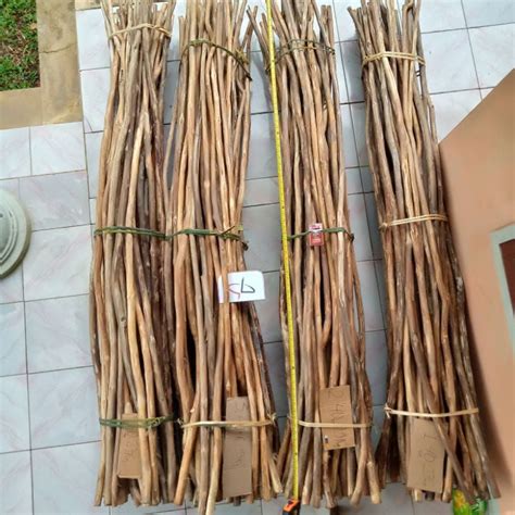 Jual Ranting kayu jati dekorasi 10 batang panjang 2 meter | Shopee ...