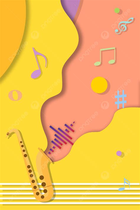 Golden Saxophone Music Background Fun, Innovation, Child, Holiday ...