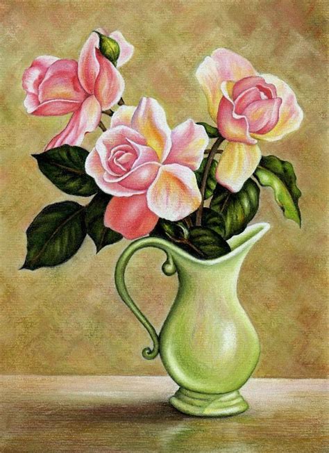 Draw These Still Life Pictures using Pastel Pencils | Flower art painting, Colorful drawings ...