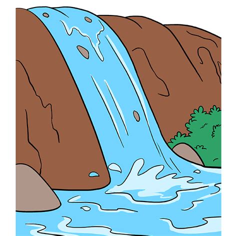 How to draw a waterfall – Artofit