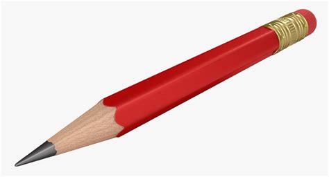 Realistic red pencil small model - TurboSquid 1167613