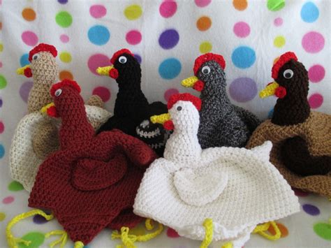 Crochet Chicken Hat Adult size