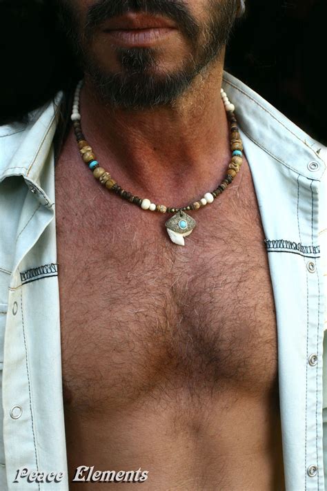 shark tooth necklace / surf necklace / earthy necklace / surfer ...