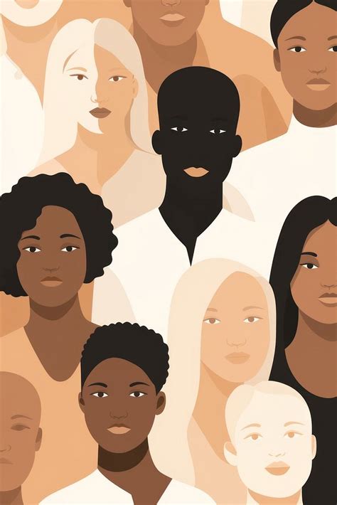 Diverse people standing together illustration. | Free Photo ...