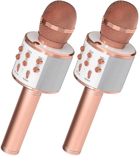 Buy OVELLIC 2 Pack Karaoke Microphone for Kids, Wireless Bluetooth Karaoke Microphone for ...