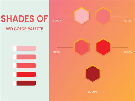 Shades of red colors palette 14529898 Vector Art at Vecteezy