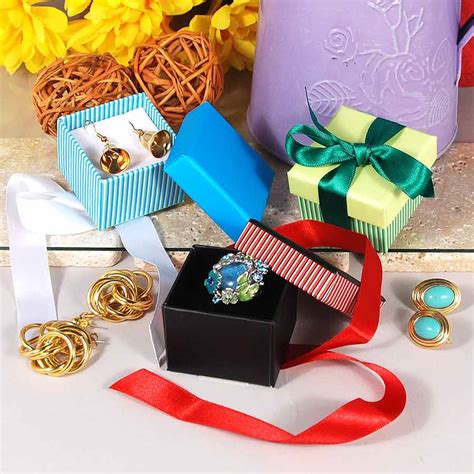 Ribbon Tie Jewelry Boxes | Assorted Colors