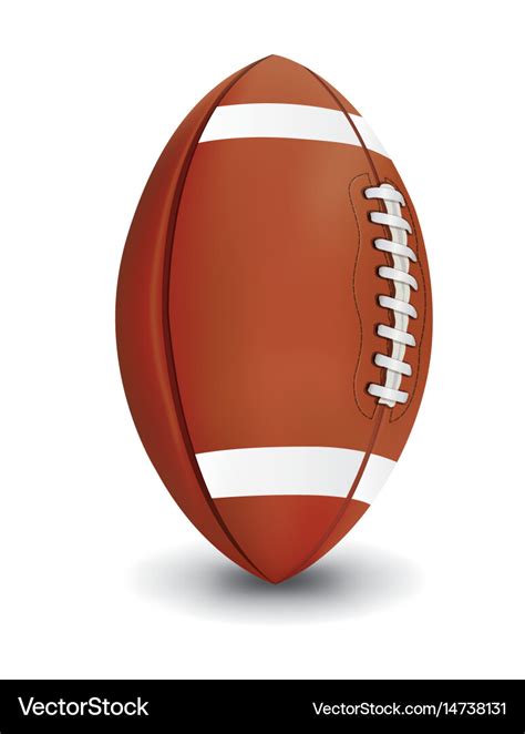 Realistic american football isolated on white Vector Image