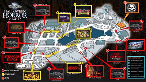 Hhn 2019 Map | Tourism, Travel maps, Halloween horror nights