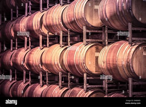 Stacked Oak Barrels In Winery High Resolution Stock Photography and Images - Alamy