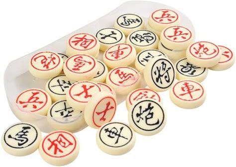 Quantum Abacus Xiangqi: Pieces for Chinese Chess / Xiangqi, made hard plastic, size XL: diameter ...