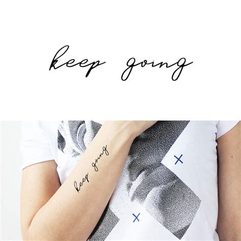 Keep Going set of 2 Keep Going Temporary Tattoo / Keep | Etsy