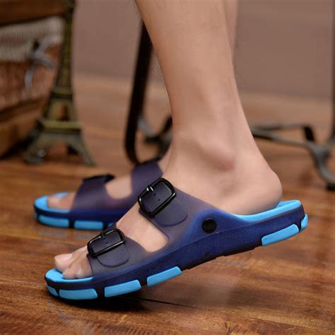 Men's Outdoor Slippers | Rubber Sole, Plush, Black, Casual – Slippers Galore