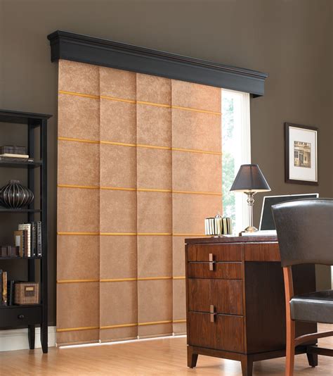 Fancy Brown Vertical Blinds For Patio Doors Canada With Dark Gray ... | Sliding glass door ...